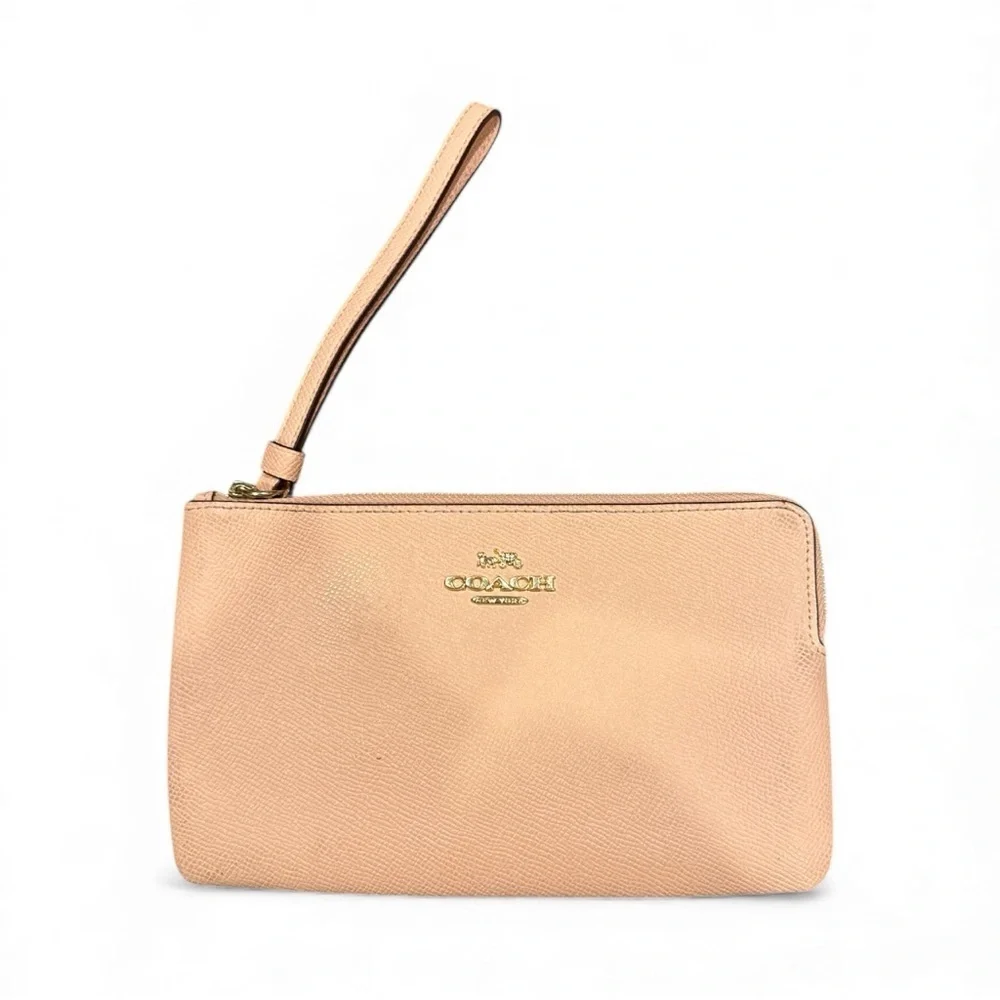 Coach peach Wristlet Clutch